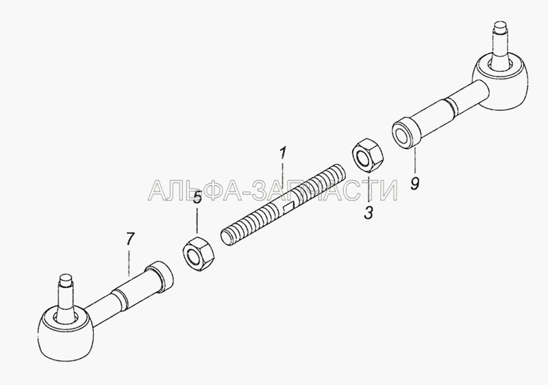 6520-1703520-20 Тяга реактивная (362-1703521 Наконечник) 